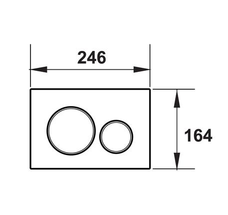 Nút xả thải bồn cầu màu chrome mờ Sigma20 588.53.530